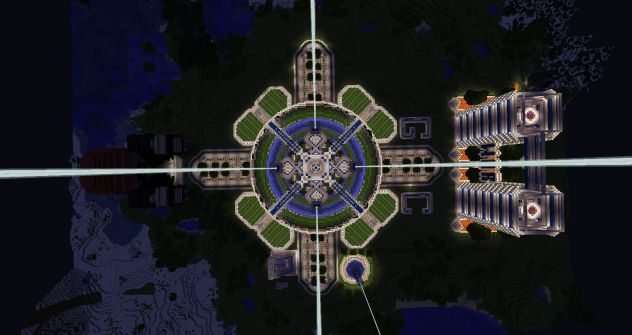 Pa se server spawn iz zraka :P [Minecraft GigaCraft @ mc.gigant.si]